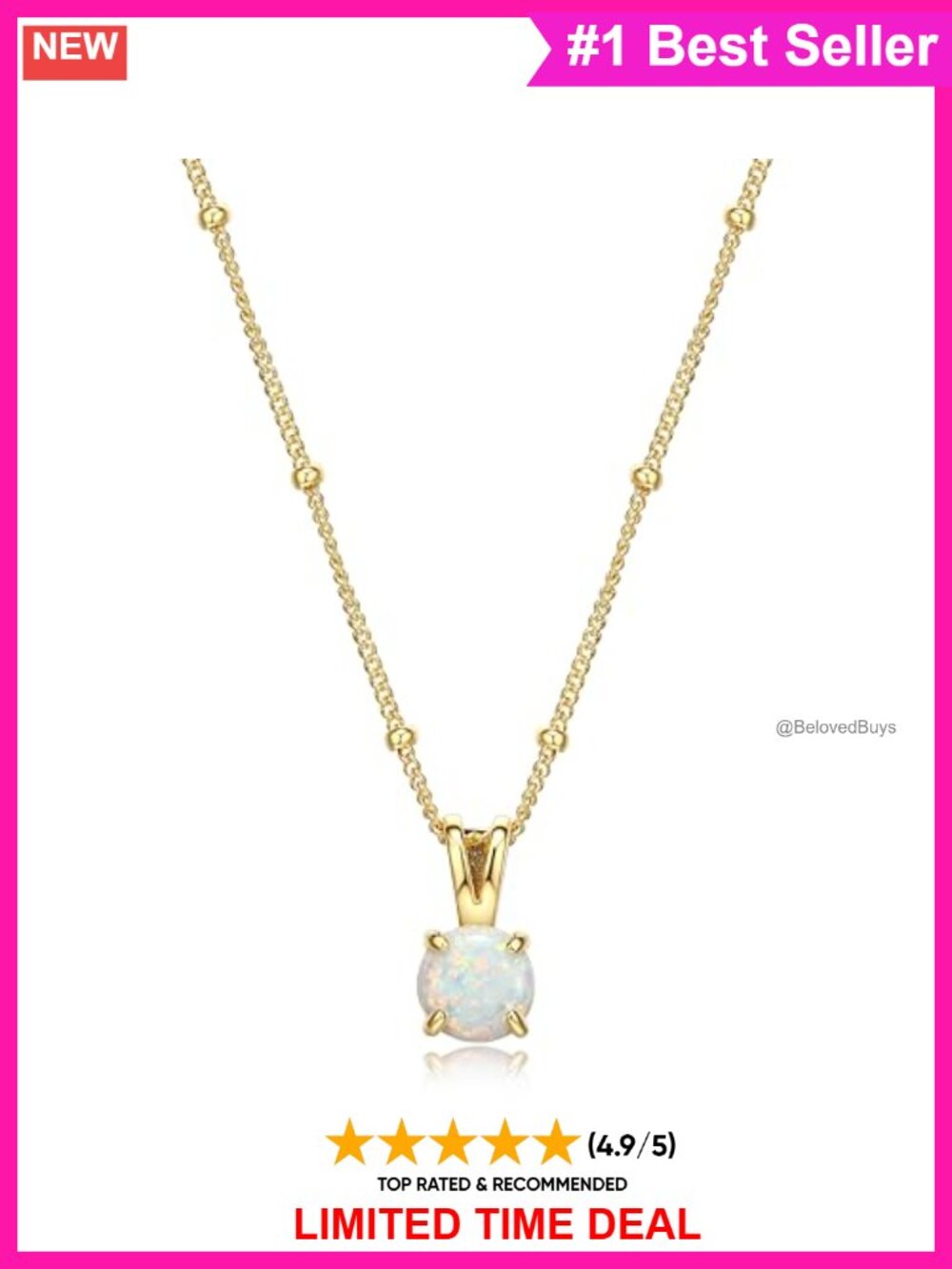 MORGAN & PAIGE 925 Sterling Silver Opal Pendant Station Necklace 18in